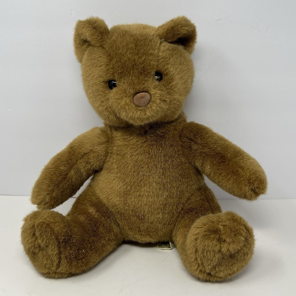 Build a Bear Brown Teddy Bear Plush Sitting Vintage Stuffed Animal Toy 13" Tall